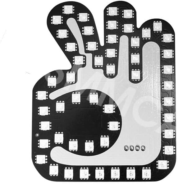 ya 6 8.24 baidi Finger Gesture Light LED Car Back Window Sign Hand Light with Remote Control