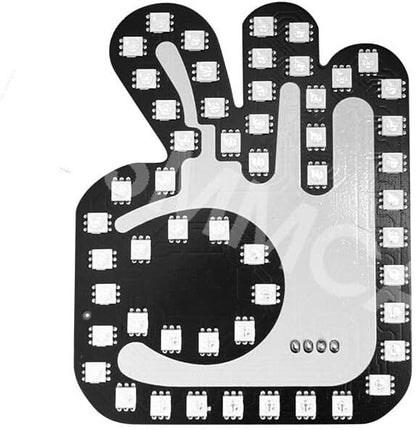 ya 6 8.24 baidi Finger Gesture Light LED Car Back Window Sign Hand Light with Remote Control