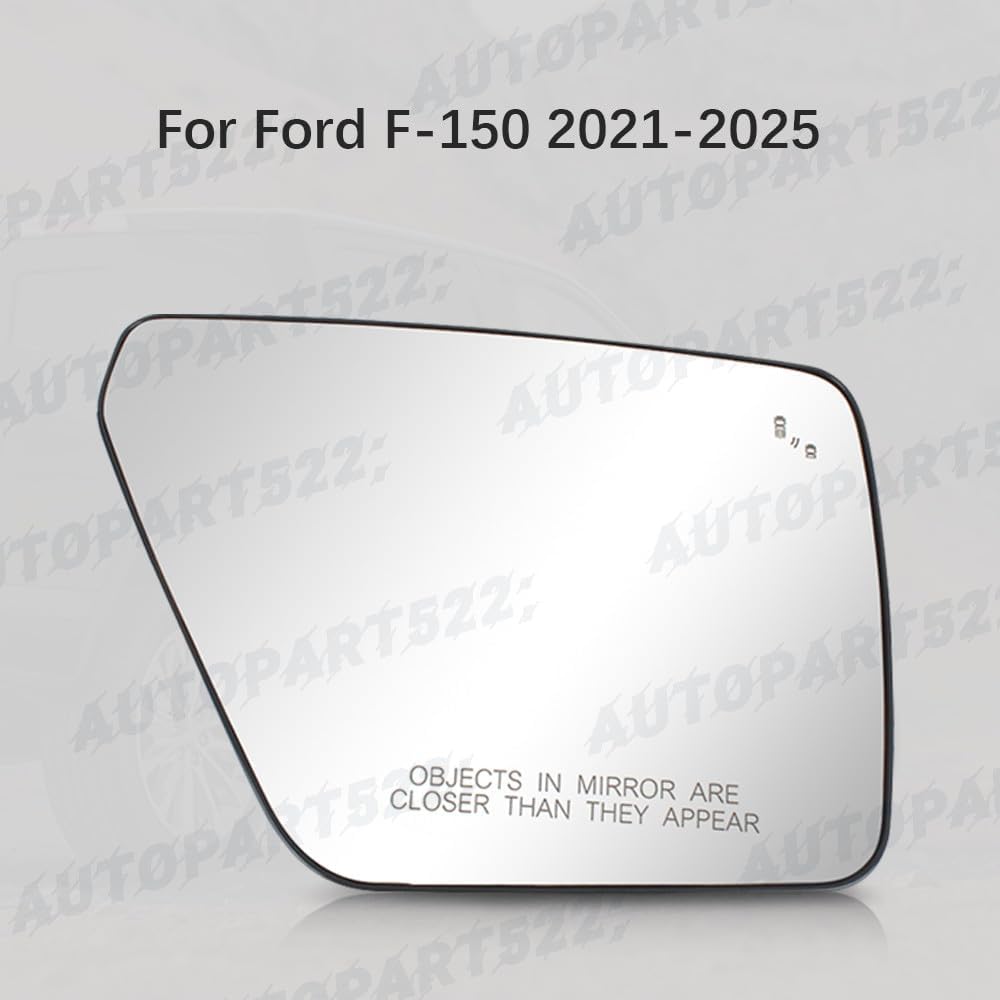 ya 2 8.15 for Ford F150 2021-2025 Right Side Heated Mirror Glass W/Blind Spot