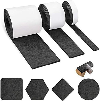 ya 26 10.21 baidi 3 Rolls Heavy Duty Felt Strip Roll with Adhesive Backing Self Adhesive Felt Tape