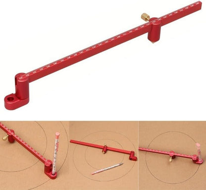 ya 26 10.21 baidi Woodworking Scriber Aluminum Drawing Ruler Adjustable Circles Drawing