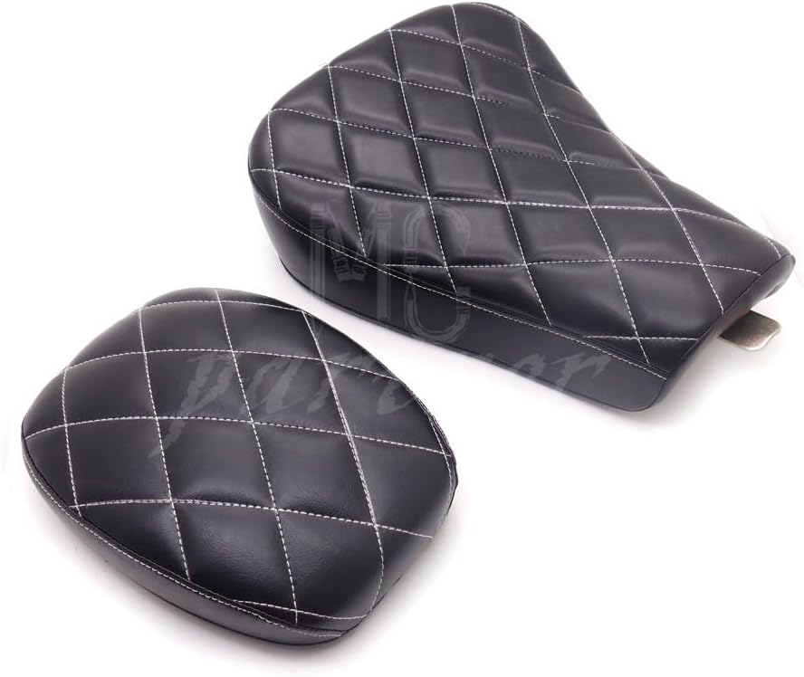ya 5 8.24 baidi Front Diamond Driver Solo for Seat &Rear Passenger Pad for Harley Sportster 1200 883
