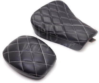 ya 5 8.24 baidi Front Diamond Driver Solo for Seat &Rear Passenger Pad for Harley Sportster 1200 883