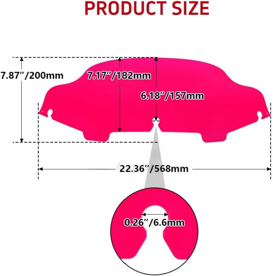 ya 23 10.7 baidi 6 Wave Windshield Windscreen for Harley Street Electra Glide Classic 1996-2013