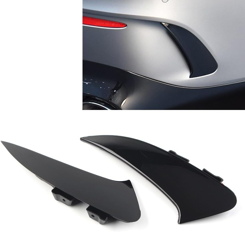 ya 4 8.14 Rear Bumper Lip Chin Spoiler Lower Splitter for Mercedes-Benz CLA C118 2020 Blk