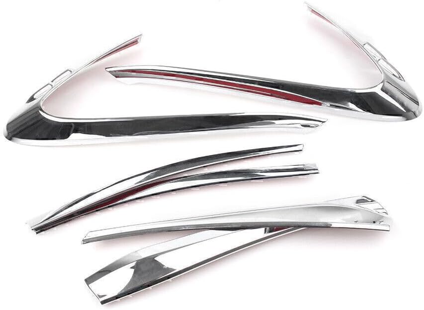 ya 4 8.14 Rear Tail Light Lamp Panel Cover Trim Decoration Set Fit for Toyota C-HR 2018 Chrome