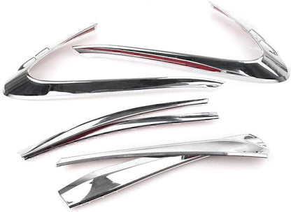 ya 4 8.14 Rear Tail Light Lamp Panel Cover Trim Decoration Set Fit for Toyota C-HR 2018 Chrome