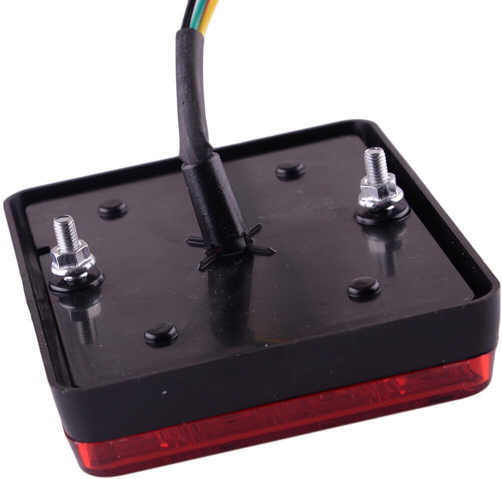 ya 4 8.14 2 Pack Square Trailer Truck 8 LED Tail Light Brake Rear Stop Turn Signal Light @