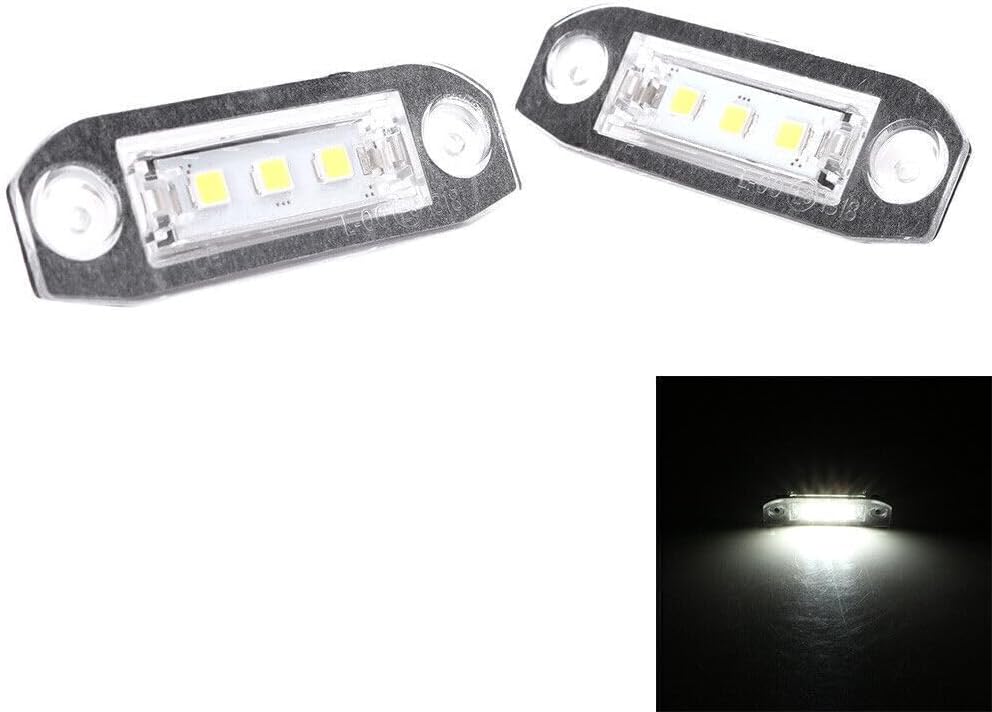 ya 13 9.15 baidi 2pcs rear LED license plate white light for Volvo V70 CX70 S60 S80 XC90