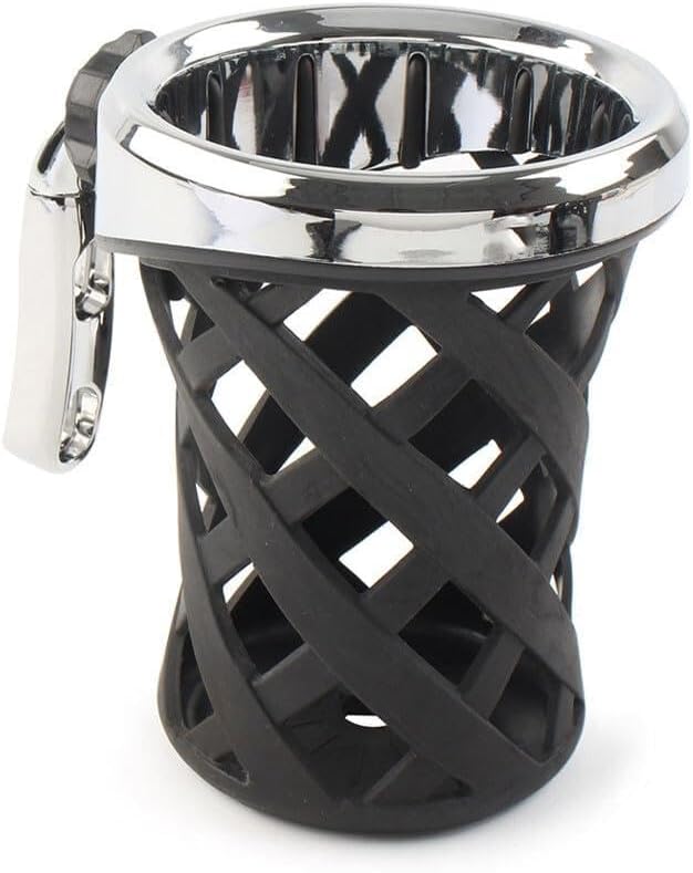 ya 4 8.14 Handlebar Cup Holder Drink W/Mesh Basket Mount Universal Longer Fit for Harley cl