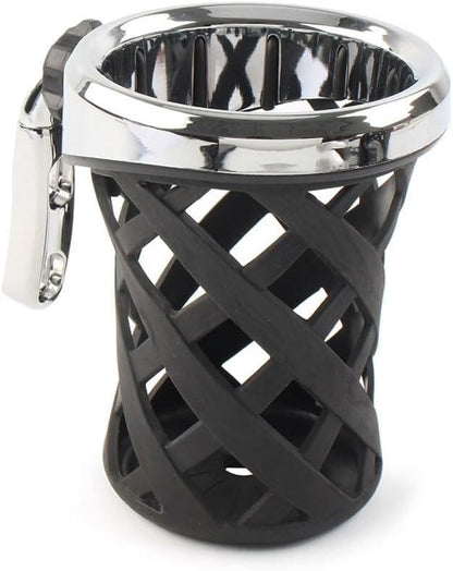 ya 4 8.14 Handlebar Cup Holder Drink W/Mesh Basket Mount Universal Longer Fit for Harley cl