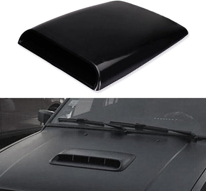 ya 4 8.14 Universal Black Car SUV Decorative Air Flow Intake Scoop Bonnet Vent Cover Hood
