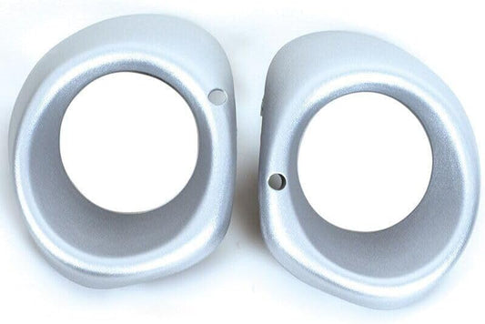 ya 2 8.15 2 silver front bumper fog light protective covers for Mitsubishi Outlander 2013-2015