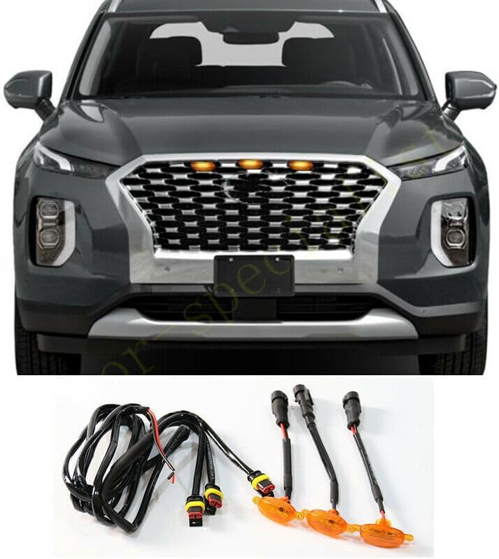 ya 14 9.20 zhengce 3x Front Grille LED Light Raptor Style Grill Trim for Hyundai Palisade 2018-1