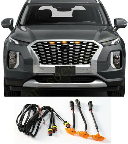 ya 14 9.20 zhengce 3x Front Grille LED Light Raptor Style Grill Trim for Hyundai Palisade 2018-1