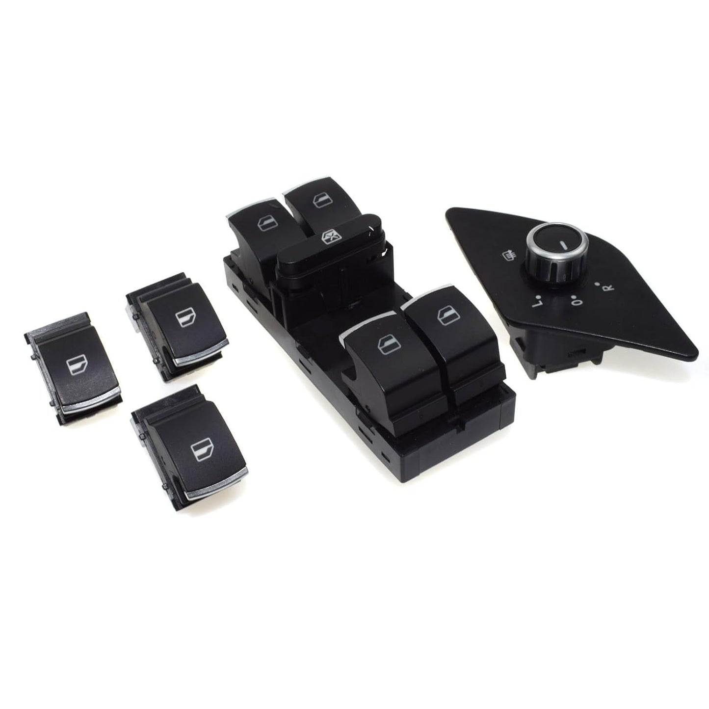 ya 6 8.24 baidi Chrome Power Window Switch + Mirror Switch Kit for VW for Jetta for Golf MK5 Passat B6