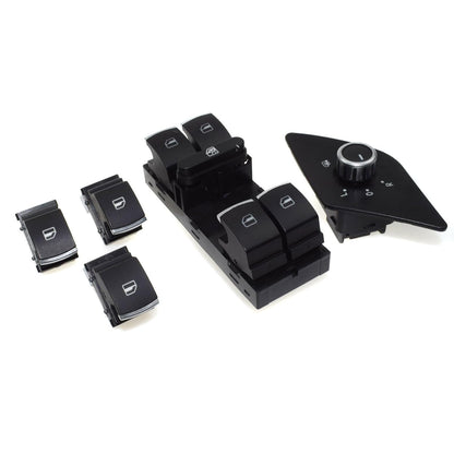 ya 6 8.24 baidi Chrome Power Window Switch + Mirror Switch Kit for VW for Jetta for Golf MK5 Passat B6