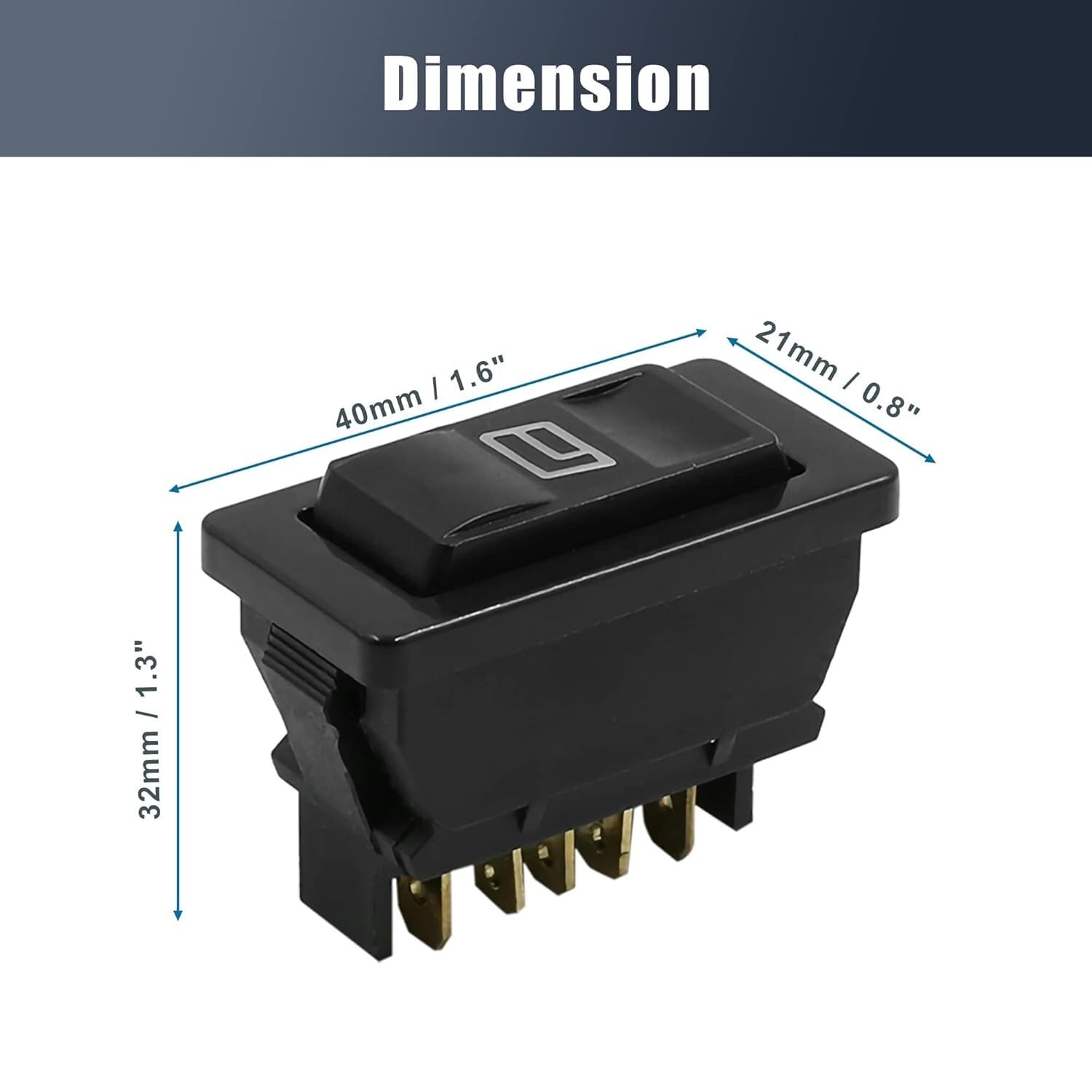 ya 8 8.24 baidi 4 Universal 5 PINS Power Door Lock Power Window Rocker Switch Square Mark