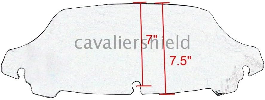 ya 23 10.7 baidi 7 Black/Smoke/Clear Wave Windshield Windscreen for Harley Touring FLHX 2014-up