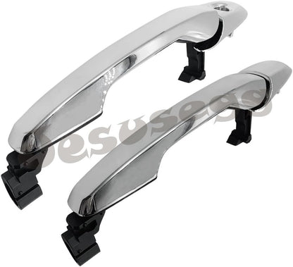 ya 9 10.24 2Pcs Fit for Explorer Edge Exterior Outside Door Handle Chrome Right&Left
