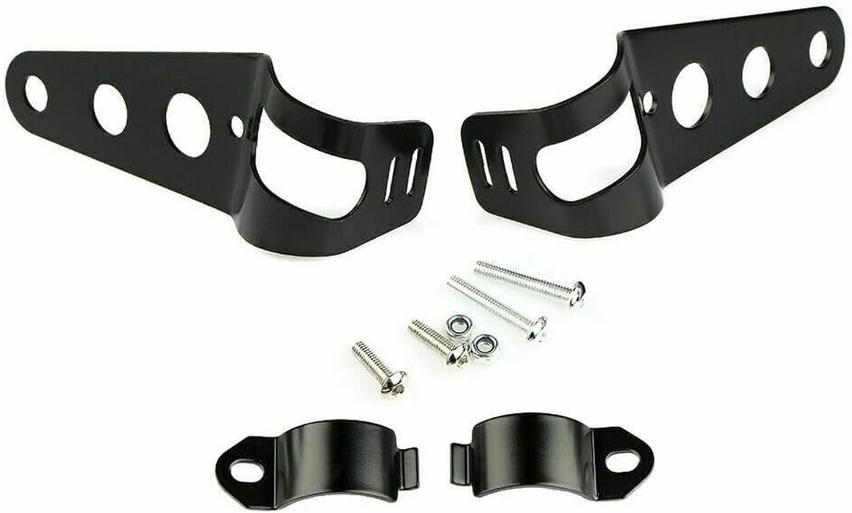 ya 4 8.14 Universal Black Motorcycle Headlight Holder 30mm-45mm Bracket Lamp Holder