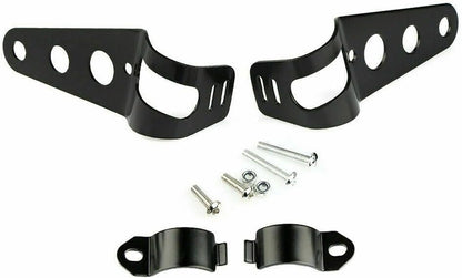 ya 28 10.13 zhengce Universal Black Motorcycle Headlight Holder 30mm-45mm Bracket Lamp Holder