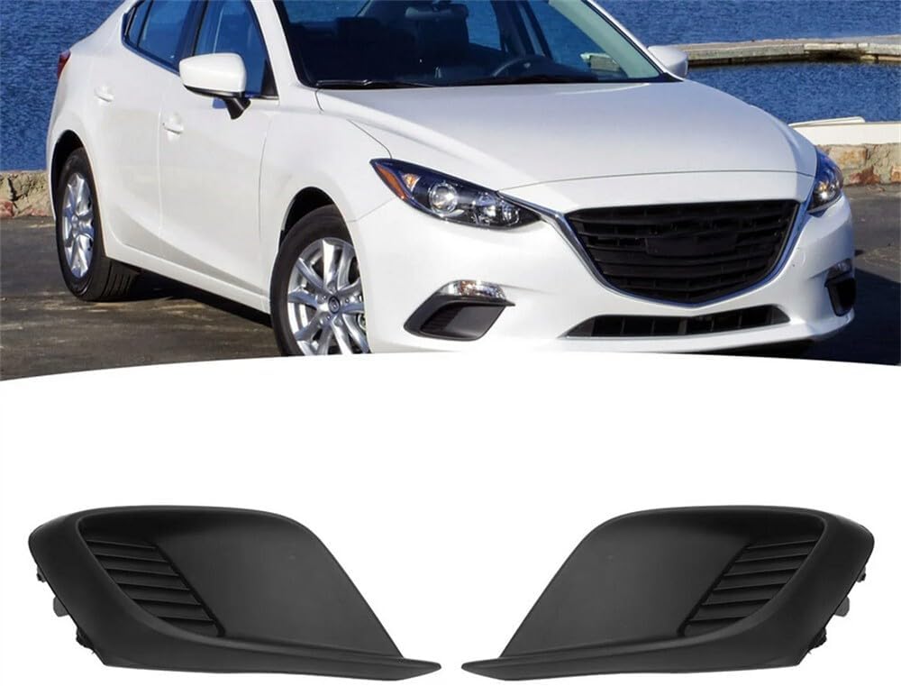 ya 9 10.24 2Pcs Front Bumper Fog Light Covers Set Left+Right for Mazda 3 2014-16 BHN150C11A