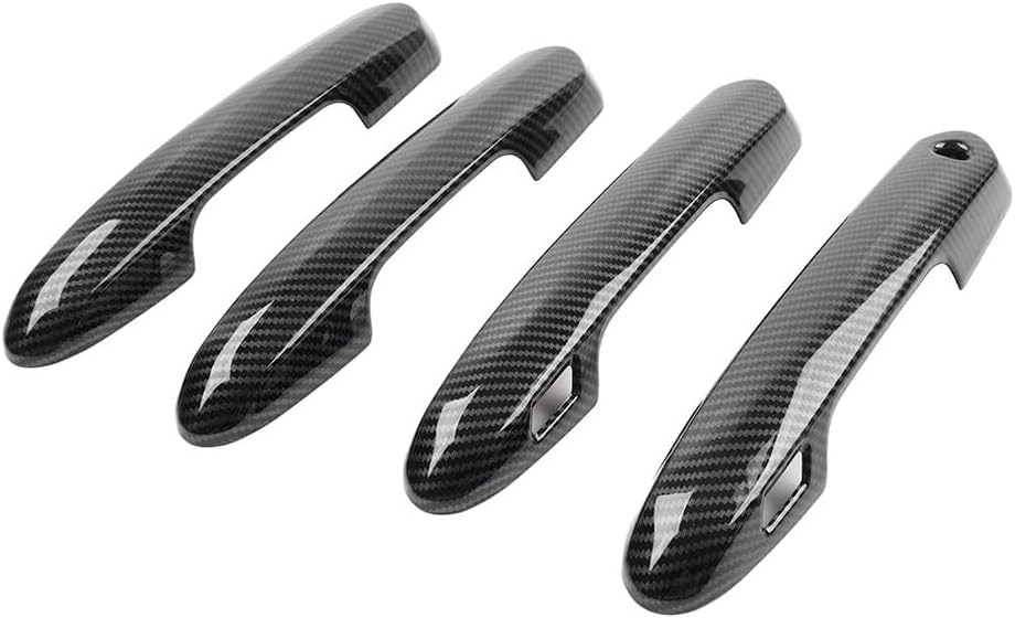 ya 10 9.16 baidi 4X Black Car Door Side Handles Cover Trim Decor for Toyota for RAV4 2019 2020