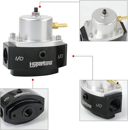 ya 11 9.14 baidiE85 Adjustable EFI Bypass Fuel Pressure Regulator 6AN AN8 Fitting 1/8Gauge Port