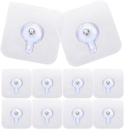 ya 26 10.21 baidi 10 Pcs Adhesive Hooks Self No Trace Screw Sticker Picture Hanging Wall Kit Tool