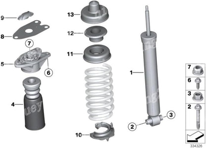 ya 8 8.24 baidi 2 for BMW 328i 428i 435i X1 X2 for Mini Cooper Rear Support Strut Mount 33506791706