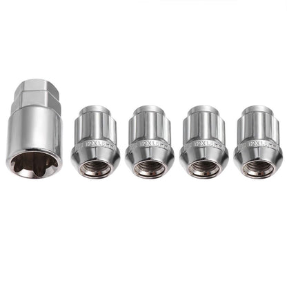 ya 13 9.15 baidi 4pcs Universal Wheel Lock Lug Nuts Anti Theft Locking Nuts with 1pc Sleeve