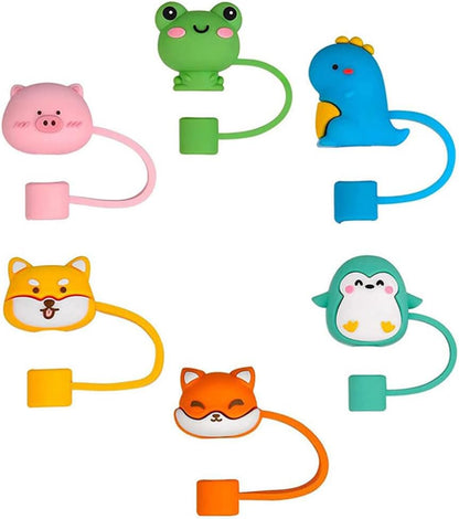 ya 14 9.20 baidi 6Pcs Straw Silicone Caps Drinking Pipe Covers Tip Plugs Silicone Straw Covers-1