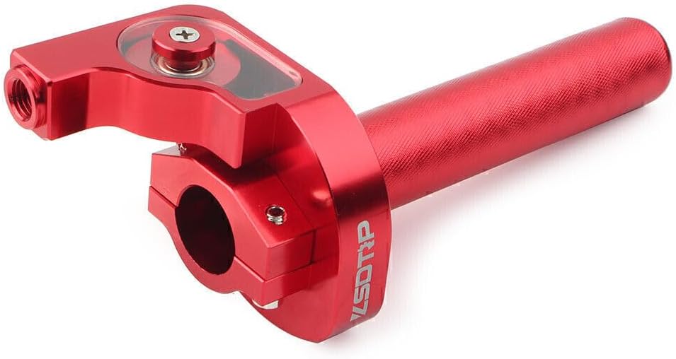 ya 6 8.24 baidi 7/8'' CNC Motorcycle Handlebar Hand Grip Twist Throttle Accelerator Red