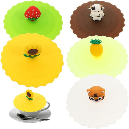 ya 14 9.20 baidi 5PCS Mug Covers for Home Mug Sealing Lids Silicone Mug Covers Coffee Cup Lids-3