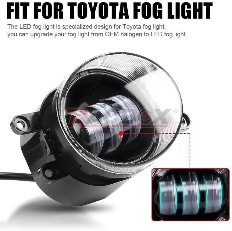 ya 9 10.24 2x Front Bumper LED Fog Light Lamps for Toyota Camry 2007-2014 2008 2009 2010 11