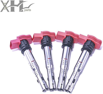 ya 9 10.24 4Sets of Connector Plug&Ignition Coil for Audi A4 S4 Q5 R8 for VW Touareg 06E905115E