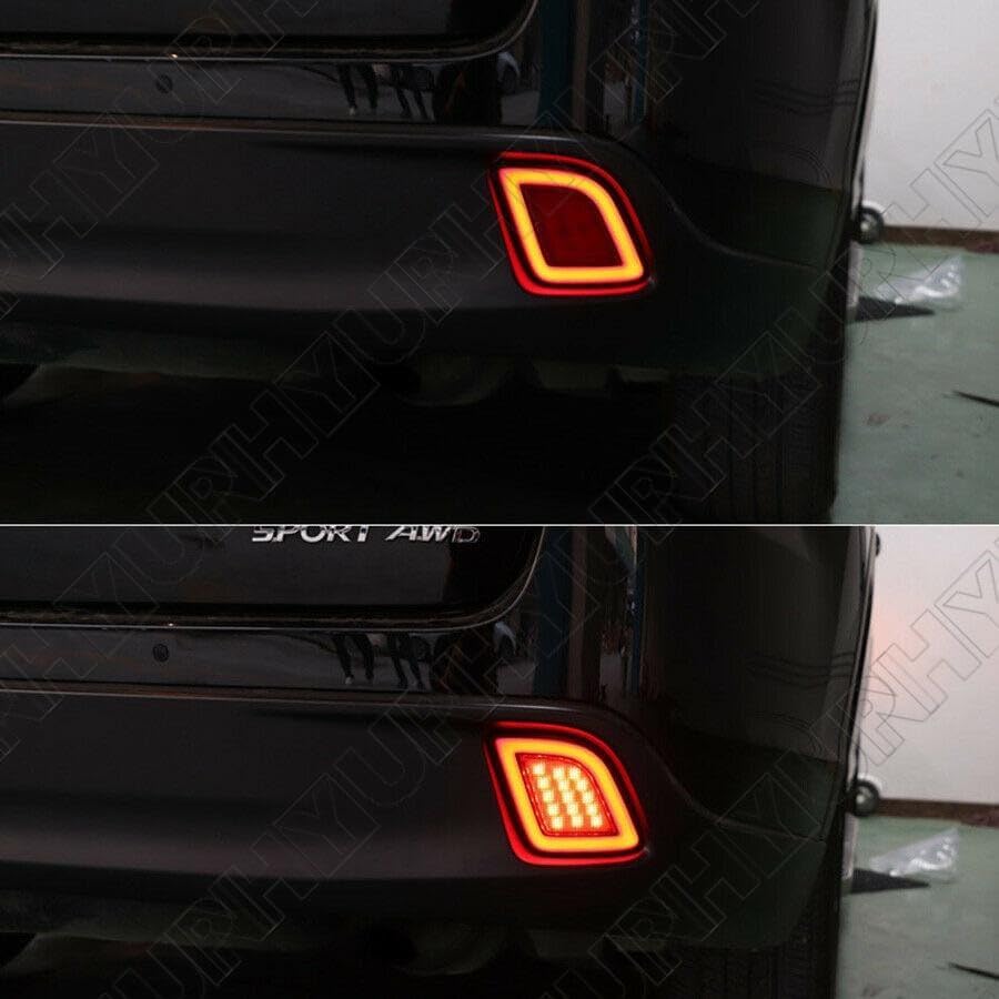 ya 2 8.15 Fit for Toyota Highlander 15-19 2PCS Rear Fog Light Tail Bumper Light Sets