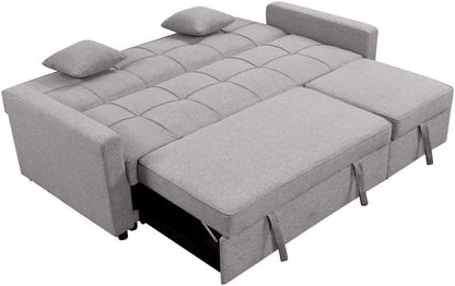 ya 28 10.13 baidi Light Gray 83 Sofa Bed,3 Seater, Pull Out Couch,Adjustable Backrest,Conver