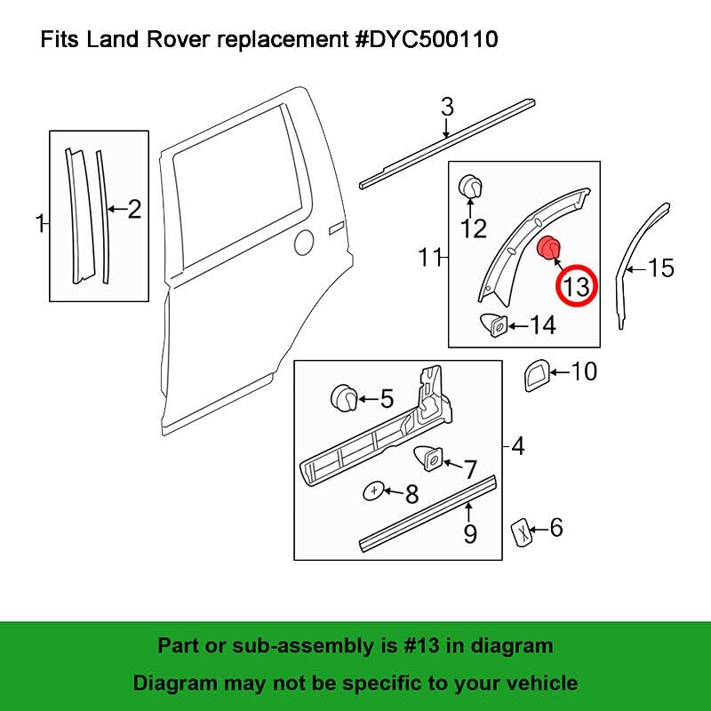 ya 6 8.24 baidi The Number of External Door molding and Wheel Arch Decorative Clips is 20, Suitable for Land Rover for BMW for Mini 