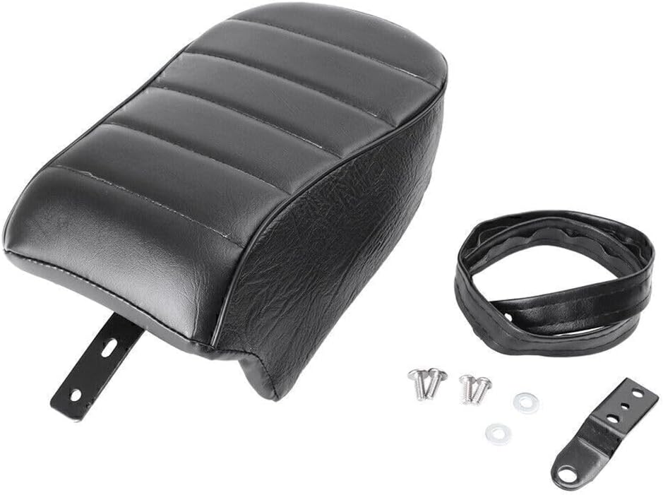 ya 4 8.8.2 Rear Passenger for SEAT Cushion Pad Fit for Harley Sportster Iron 883 XL883N 16-19 Black