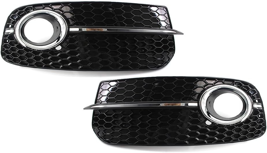ya 2 8.15 2X Front Bumper Fog Light Grille Upgrade SQ5 Style Grill for Audi Q5 2013-2017