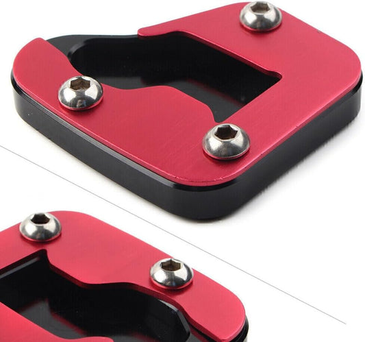ya 4 8.8.2 Motorcycke Kickstand Sidestand Enlarge Plate Pad for Suzuki Hayabusa 08-19 Red