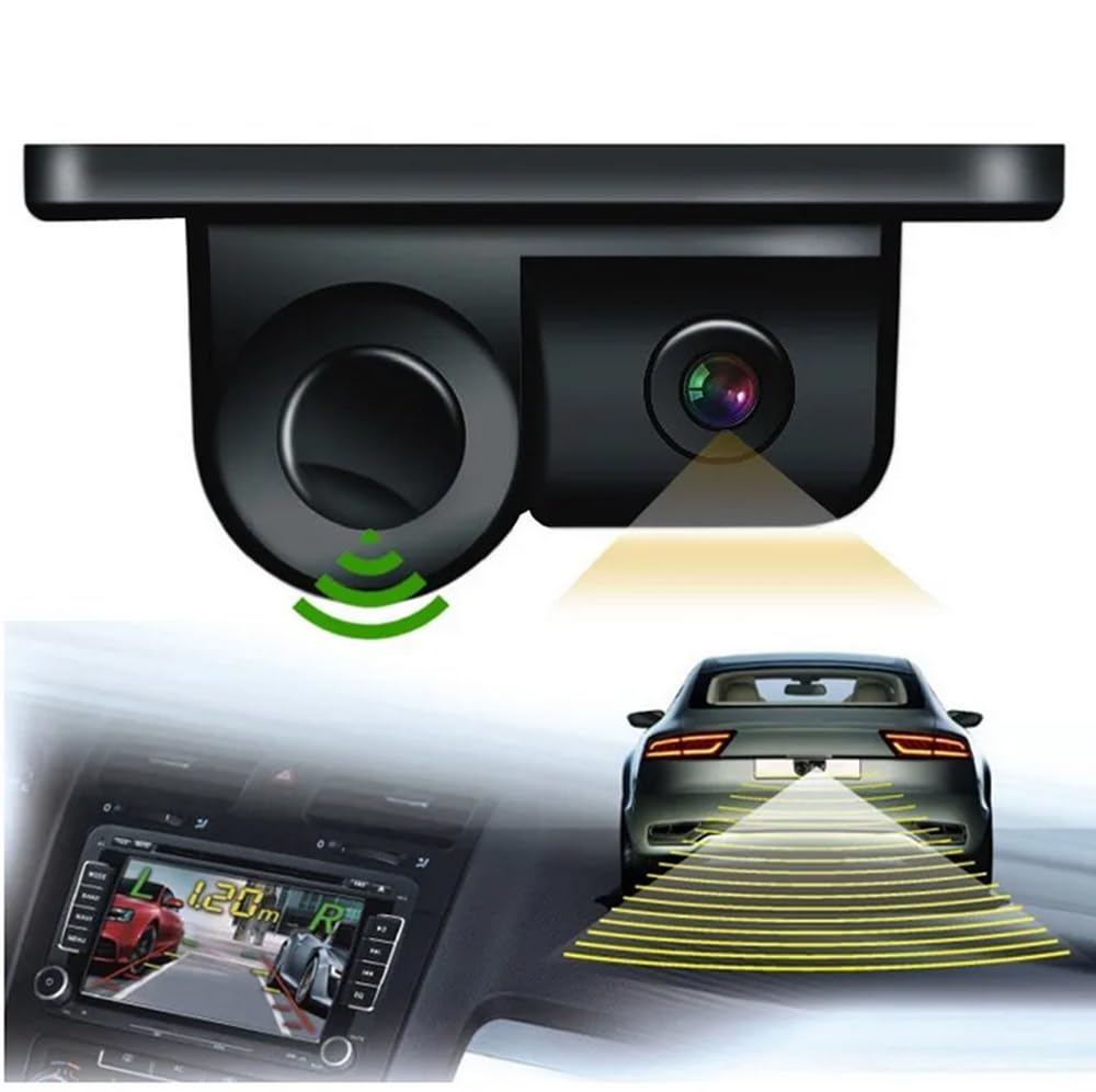 ya 4 8.8 2-in-1 car Reverse Parking Radar Sensor, Rearview Backup Camera kit, Waterproof