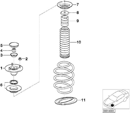 ya 8 8.24 baidi 2 for BMW E53 X5 3.0i 4.4i 4.8is Front Left &Right Strut Mounts Set 31306779604