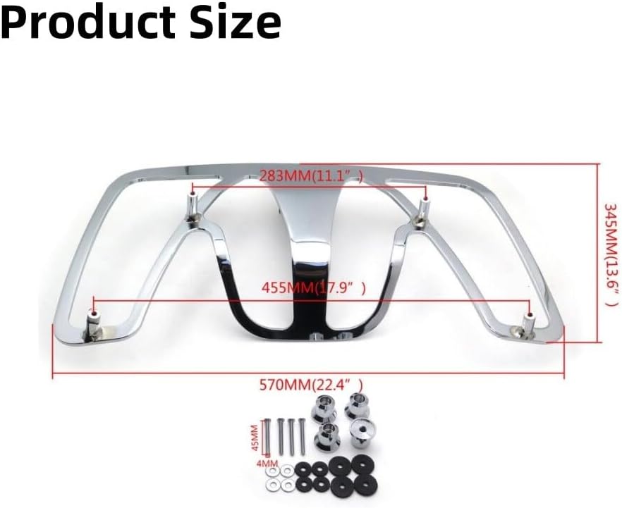 ya 23 10.7 baidi Aluminum Chrome Motorcycle Rear Lugguage Rack for Honda Goldwing GL1800 2001-17