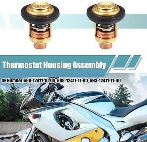ya 4 8.24 baidi 6E5-12411-00 2pcs Automotive Engine Coolant Thermostat Housing Assembly for Yamaha 