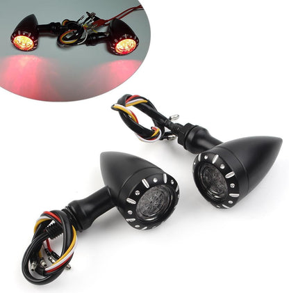 ya 10 9.16 zhengce Motorcycle LED Red/Amber Brake Blinker Turn Signal Tail Light for Harley fo