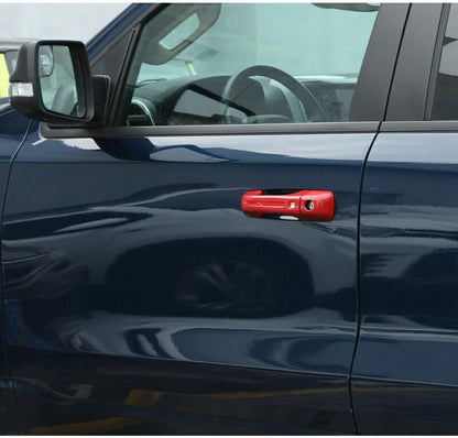 ya 5 8.10 for Dodge for Ram 1500 2018-2021 Hight Version Exterior Door Handle Cover Trims Red