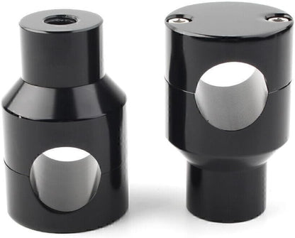 ya 6 8.14 1 Motorcycle Handlebar Bar Mount Adapter Risers Clamp Fit Harley for Honda Black